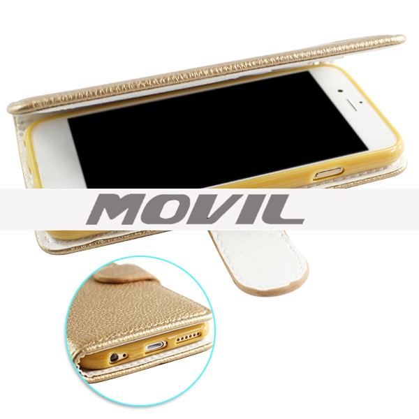 NP-2522 Cubierta de PU cuero Flip para iPhone 6 funda de cartera-14